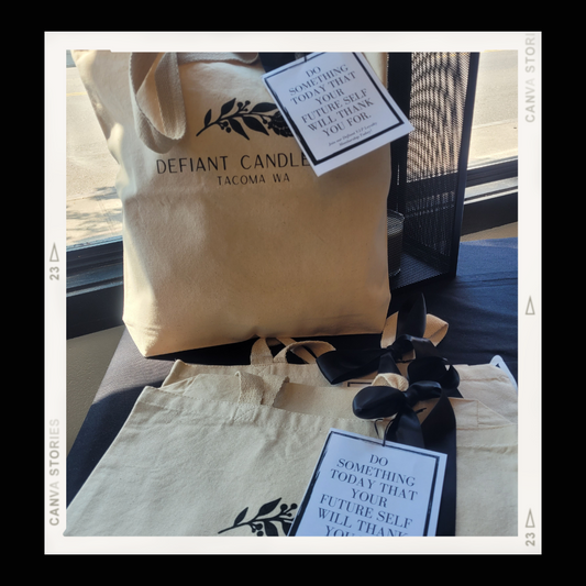 Candle Bestie Canvas Tote Bag