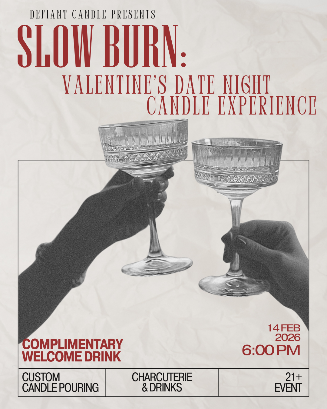Slow Burn: A Valentine’s Date Night Candle Experience